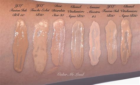 yves saint laurent teint encre de peau swatches